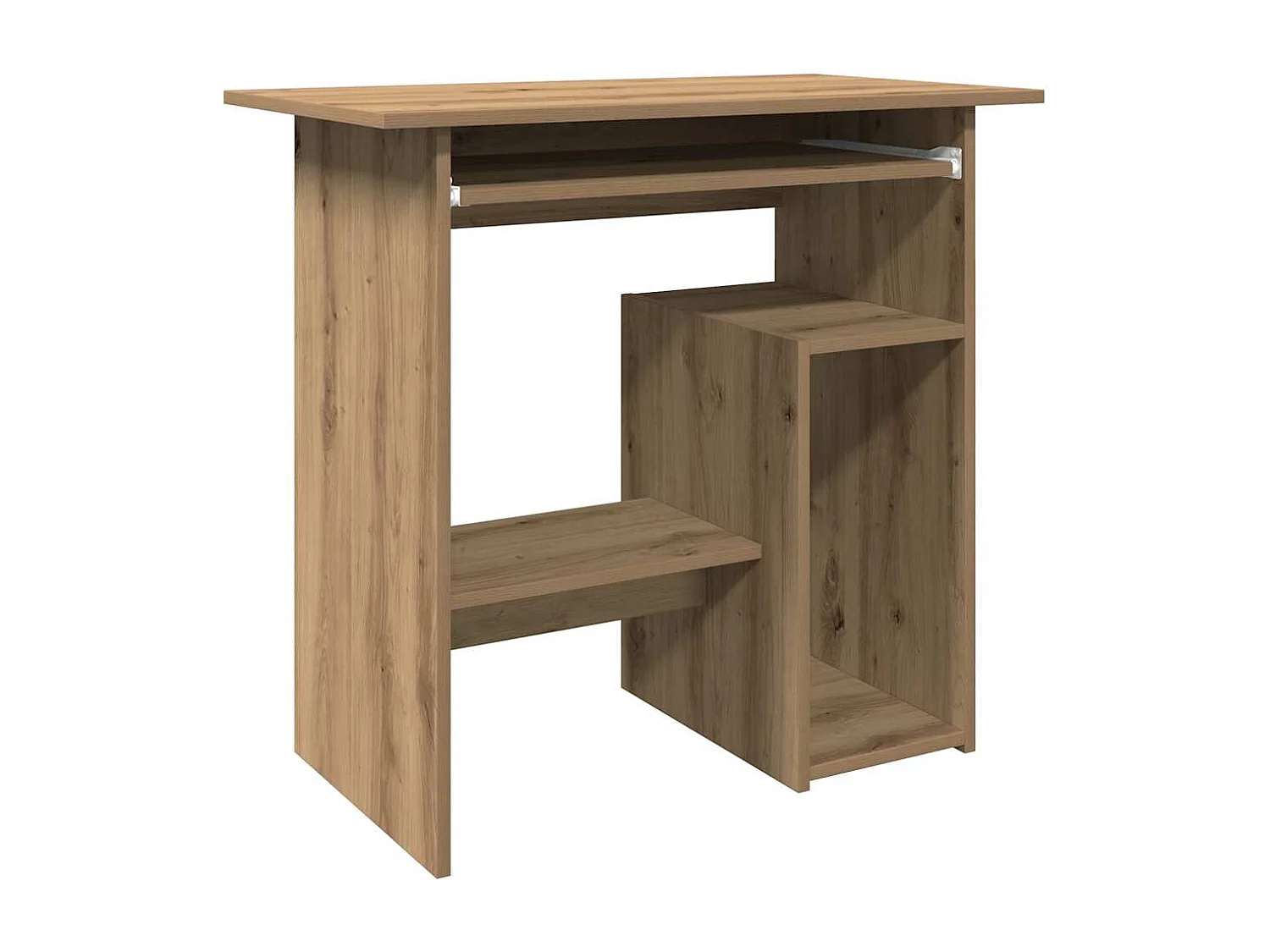 Escritorio de roble artesanal 80x45x74 cm madera de ingeniería