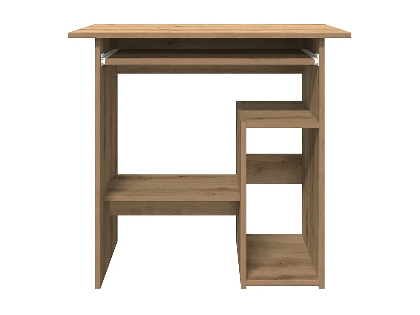 Escritorio de roble artesanal 80x45x74 cm madera de ingeniería