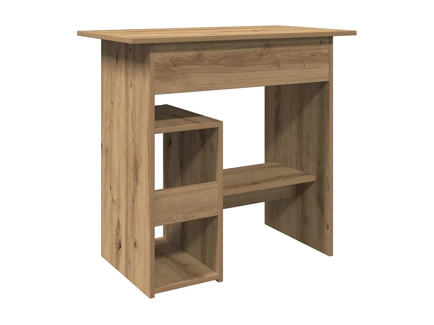 Escritorio de roble artesanal 80x45x74 cm madera de ingeniería