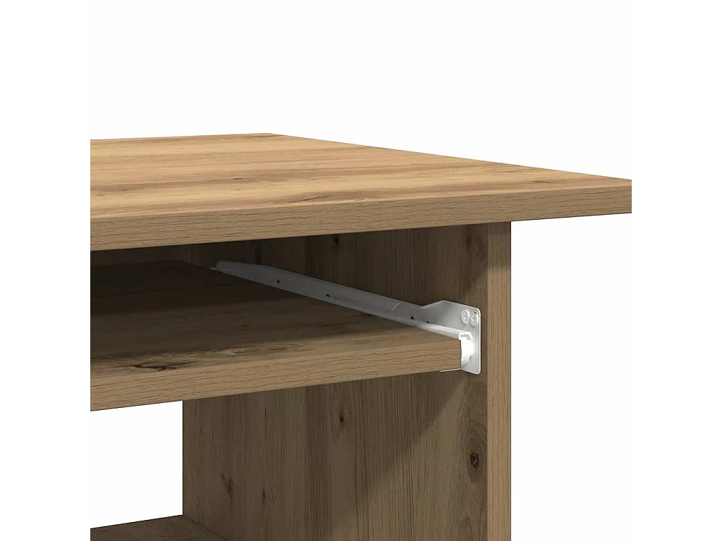 Escritorio de roble artesanal 80x45x74 cm madera de ingeniería