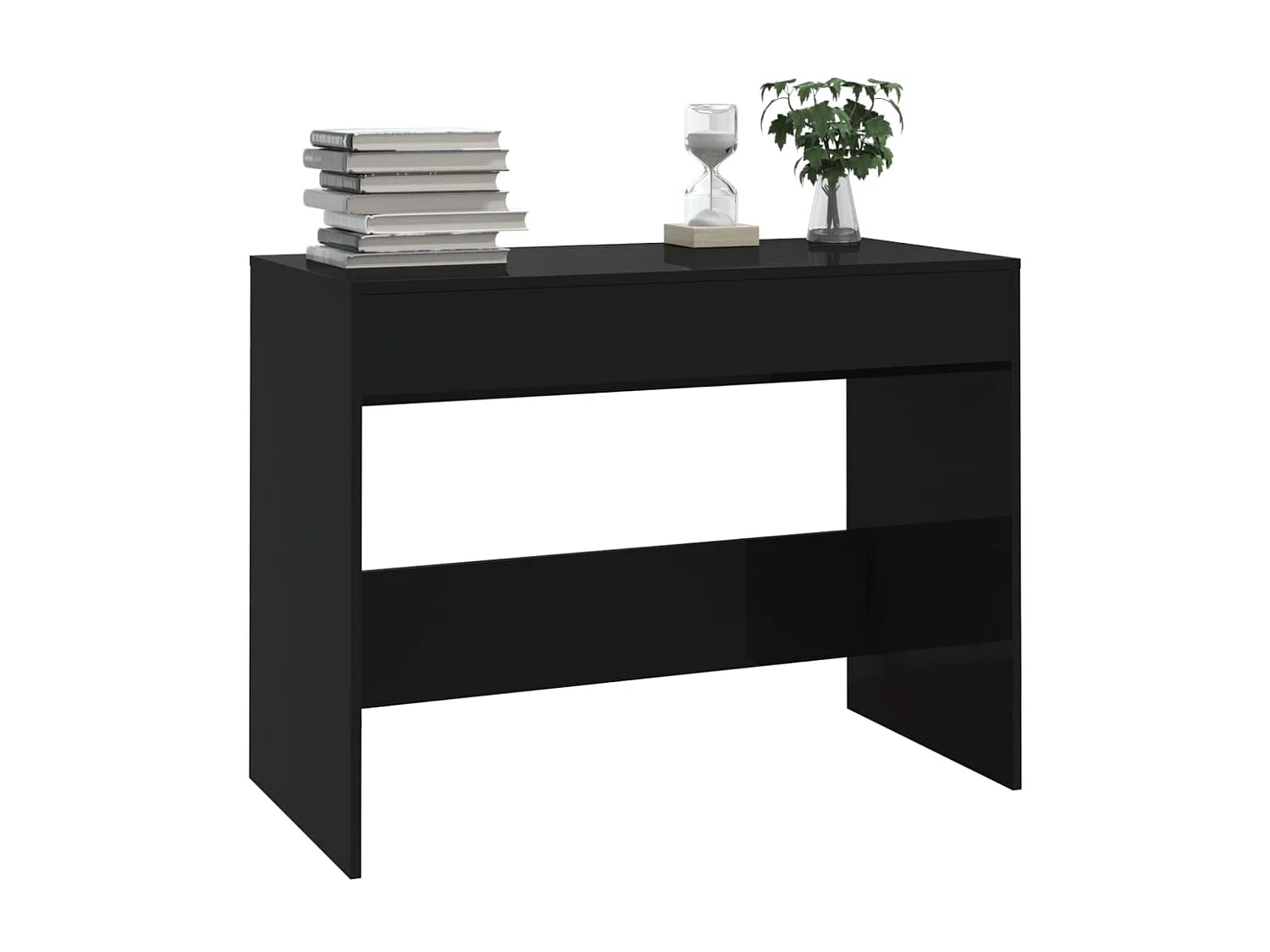 Scrivania nera 101x50x76,5 cm in legno ingegnerizzato