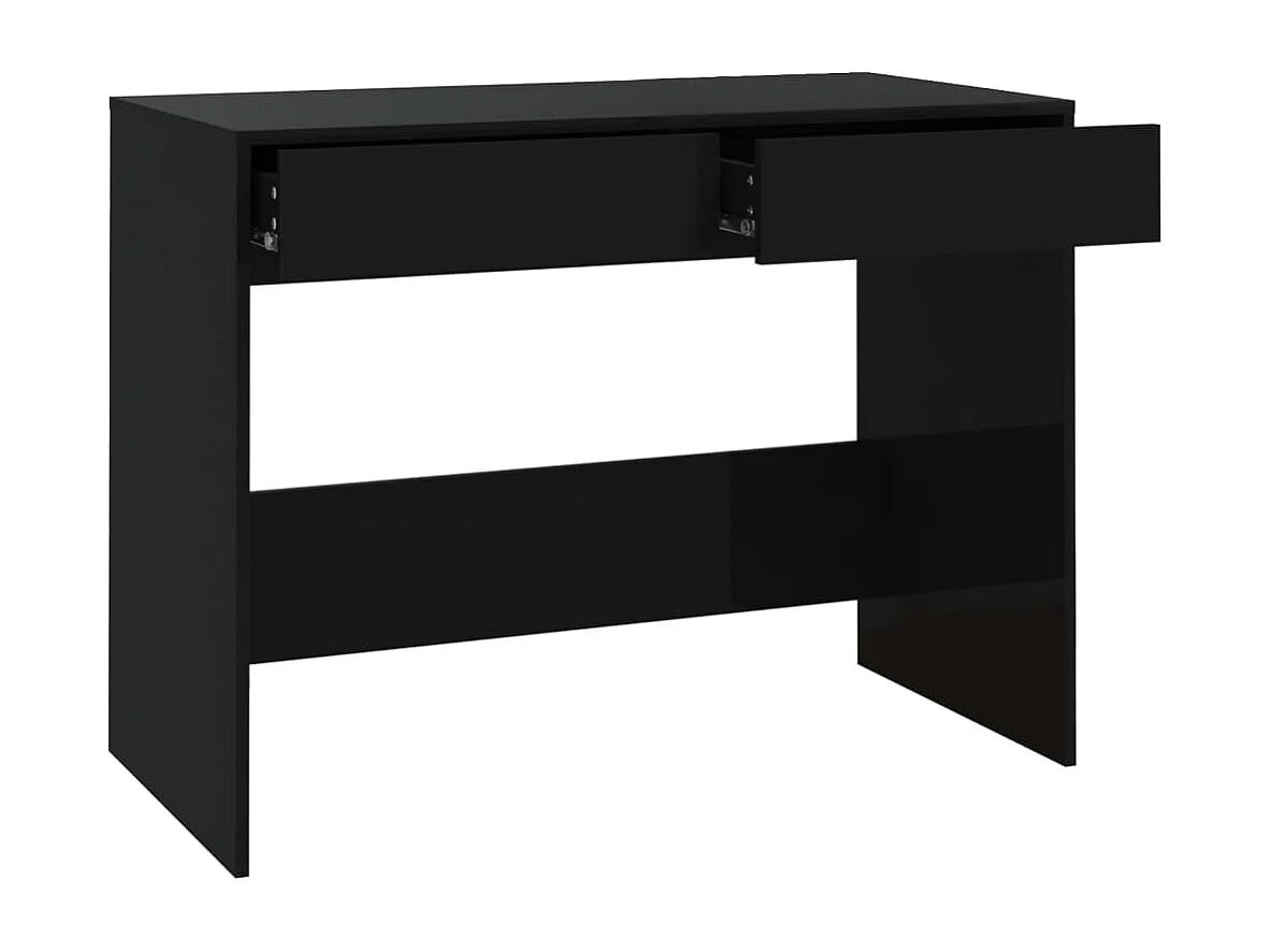 Scrivania nera 101x50x76,5 cm in legno ingegnerizzato