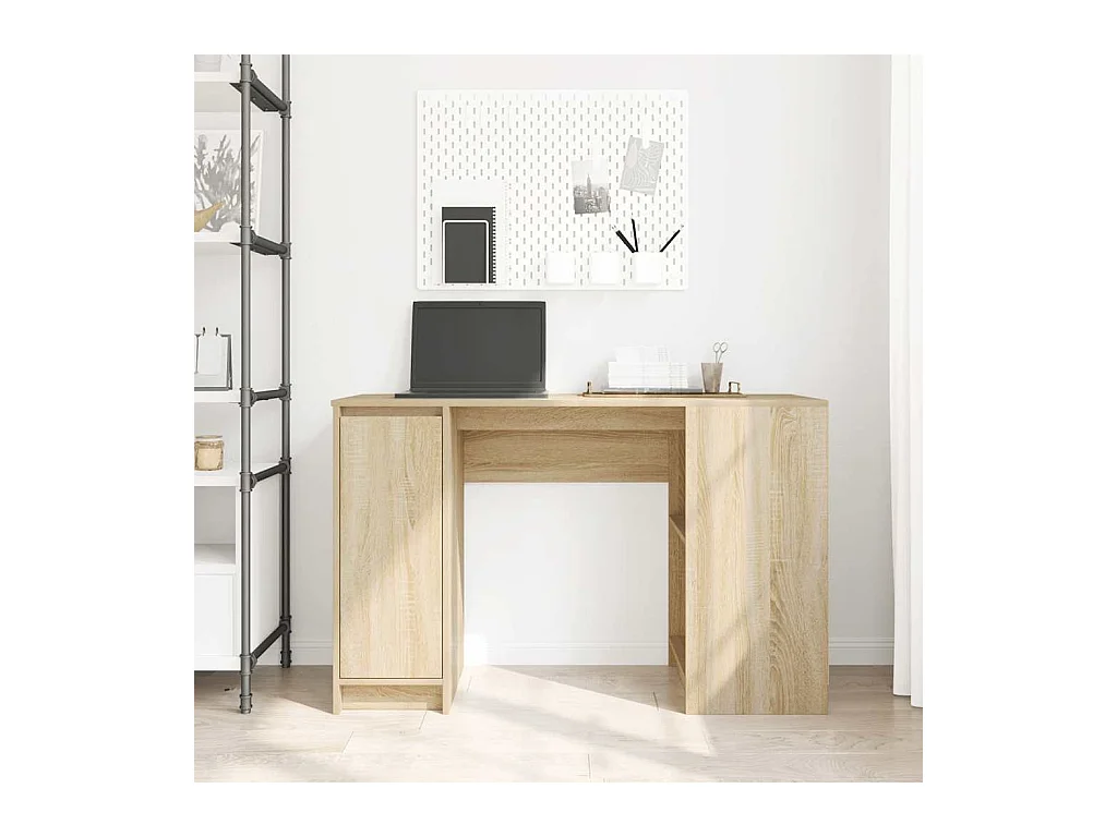Bureau chêne sonoma 120x42x76 cm bois d'ingénierie