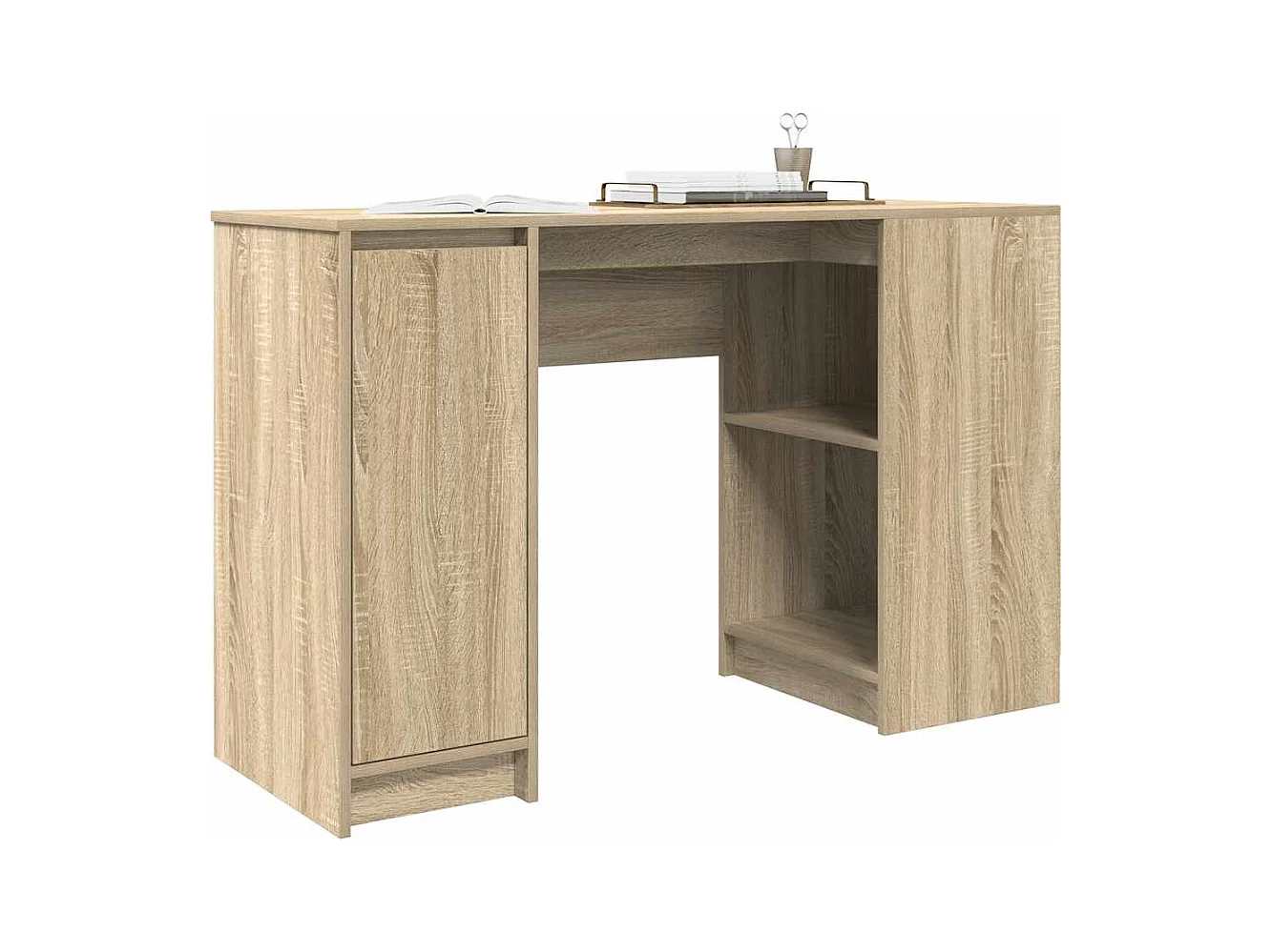 Bureau chêne sonoma 120x42x76 cm bois d'ingénierie