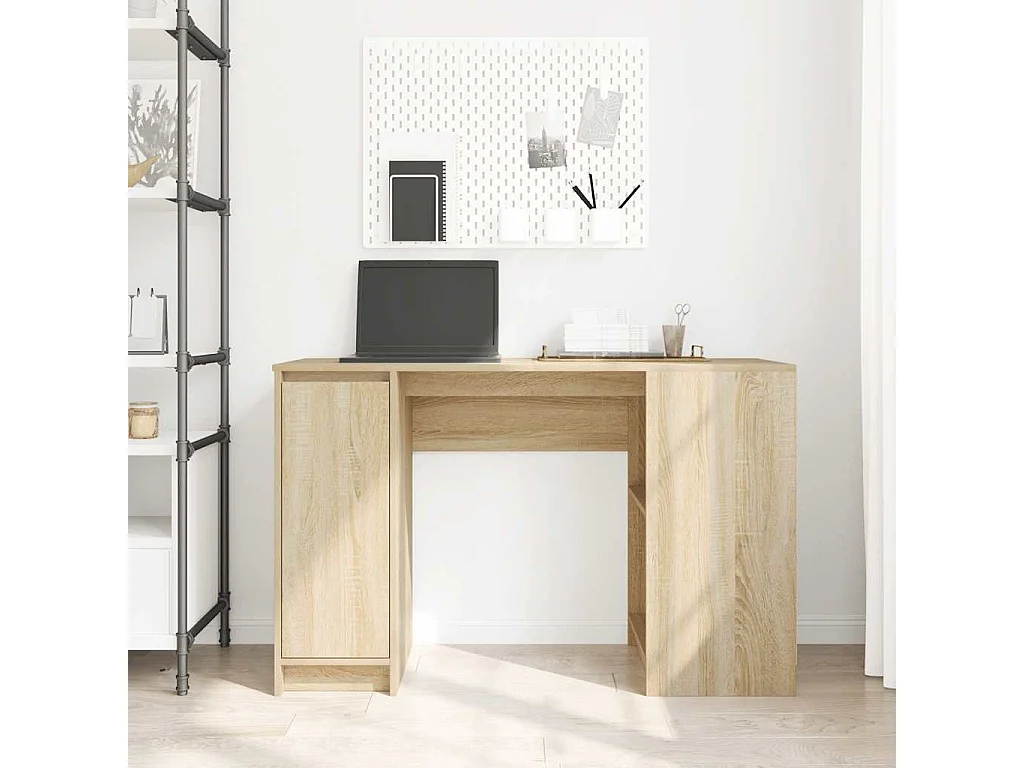 Bureau chêne sonoma 120x42x76 cm bois d'ingénierie