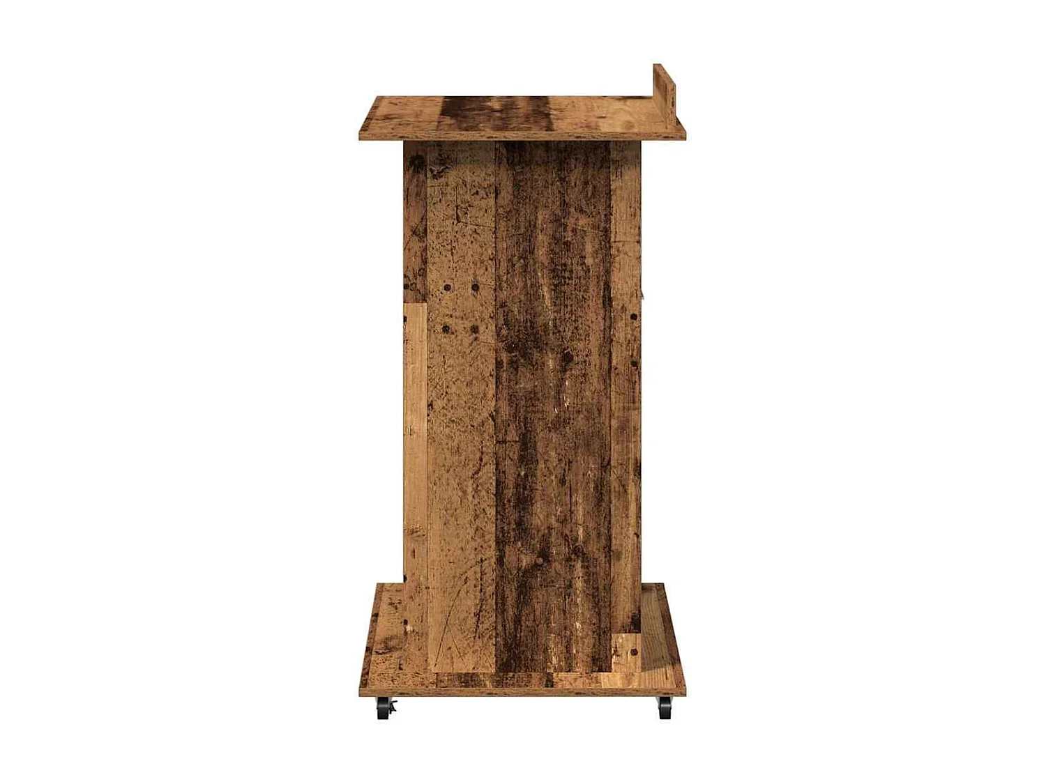 Podio con ruota Legno antico 55 x 55 x 107 cm Legno ingegnerizzato