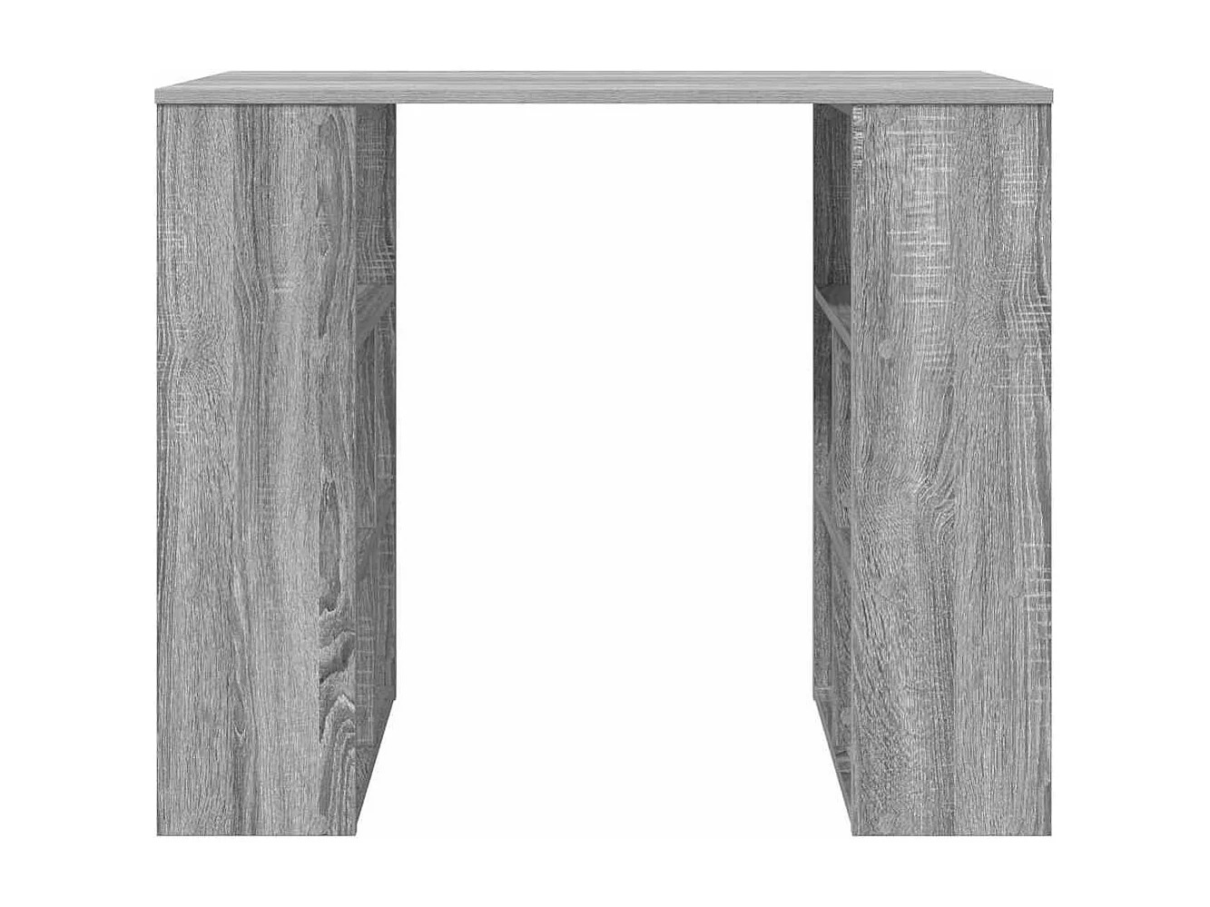 Bureau avec étagère Gris 90 x 50 x 75 cm Bois d'ingénierie