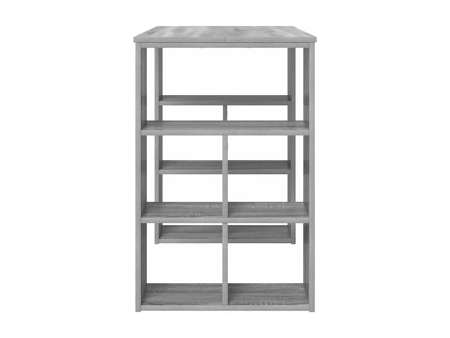 Bureau avec étagère Gris 90 x 50 x 75 cm Bois d'ingénierie