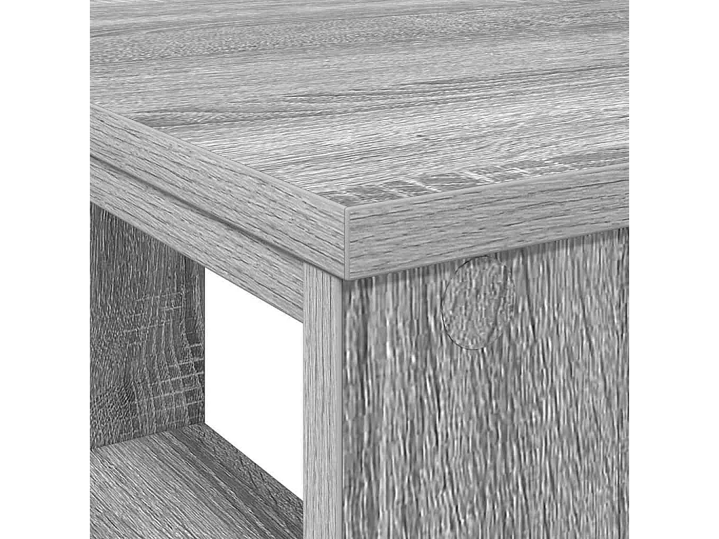 Bureau avec étagère Gris 90 x 50 x 75 cm Bois d'ingénierie