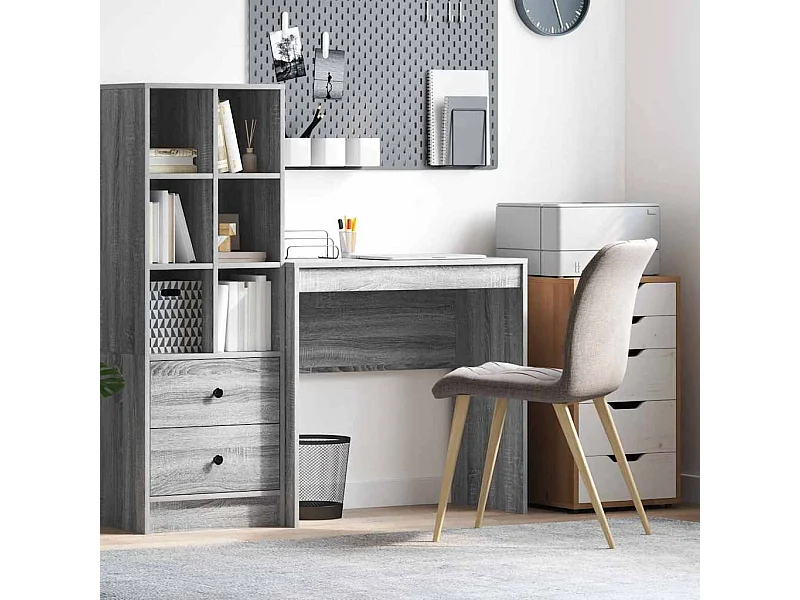 Scrivania Sonoma Grey 80 x 40 x 76 cm in legno ingegnerizzato