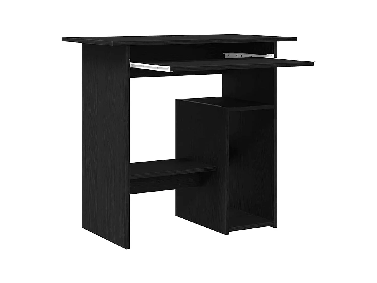 Bureau chêne noir 80x45x74 cm bois d'ingénierie