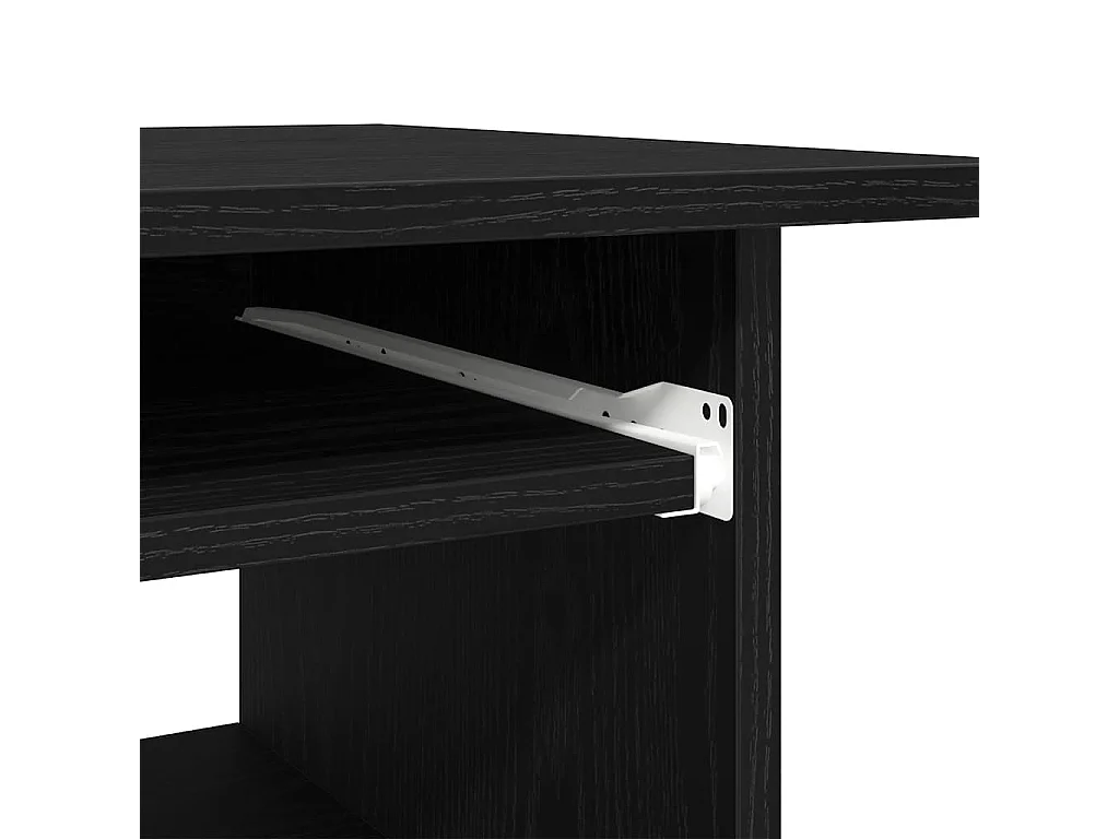 Bureau chêne noir 80x45x74 cm bois d'ingénierie