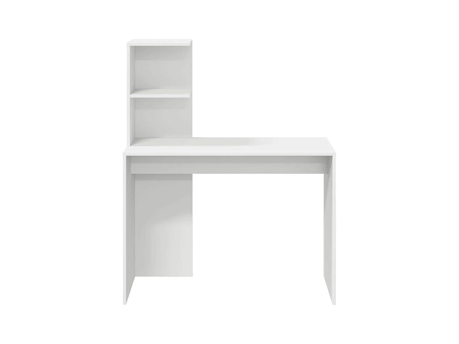 Bureau avec étagère Blanc 102 x 50 x 124 cm Bois d'ingénierie