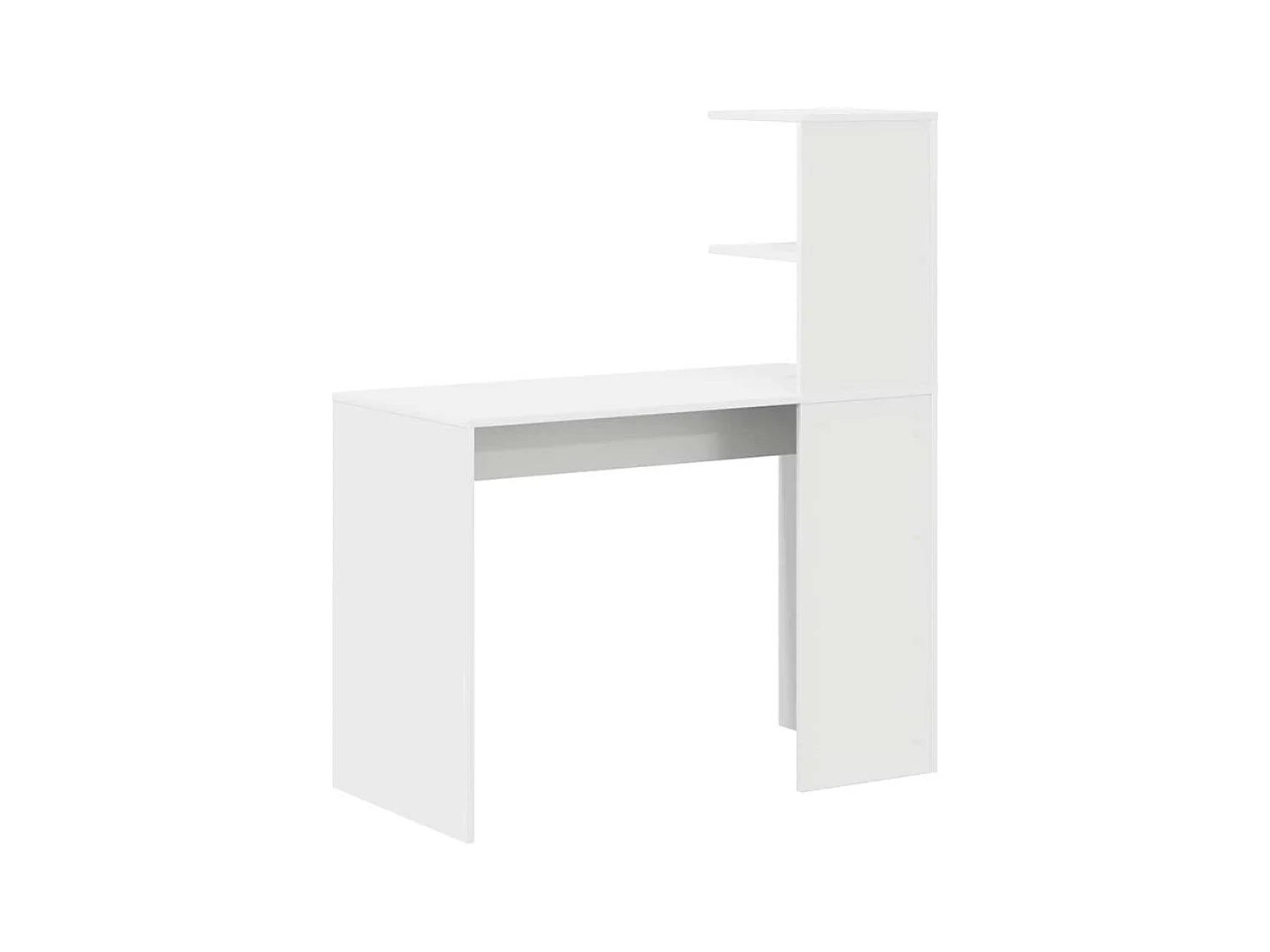 Bureau avec étagère Blanc 102 x 50 x 124 cm Bois d'ingénierie