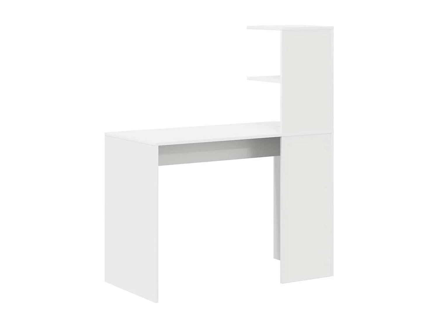 Bureau avec étagère Blanc 102 x 50 x 124 cm Bois d'ingénierie