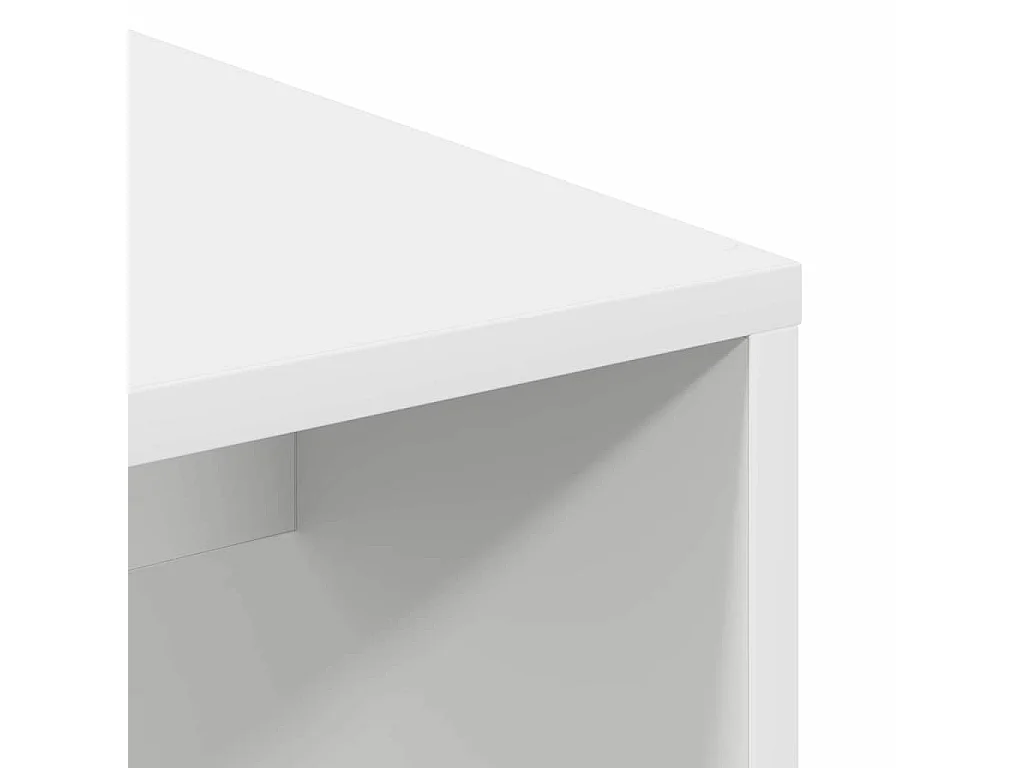 Bureau avec étagère Blanc 102 x 50 x 124 cm Bois d'ingénierie