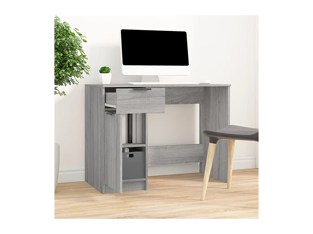 Sonoma Grey Bureau 100x50x75 cm Engineered Wood
