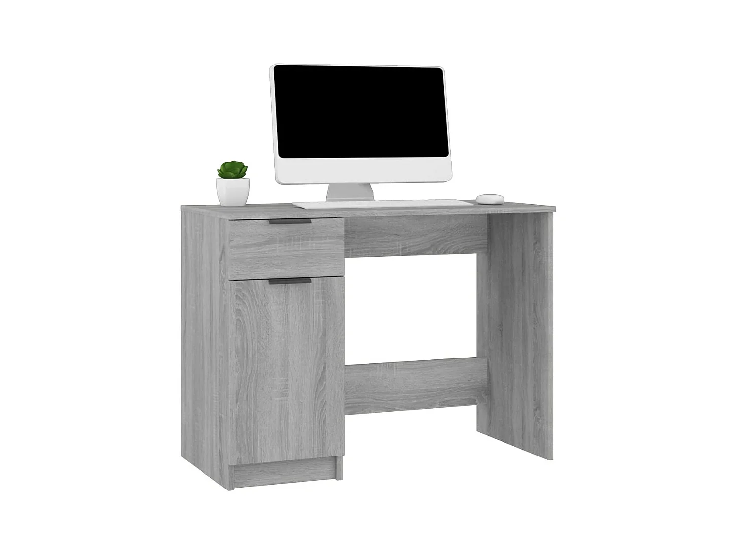 Sonoma Grey Bureau 100x50x75 cm Engineered Wood