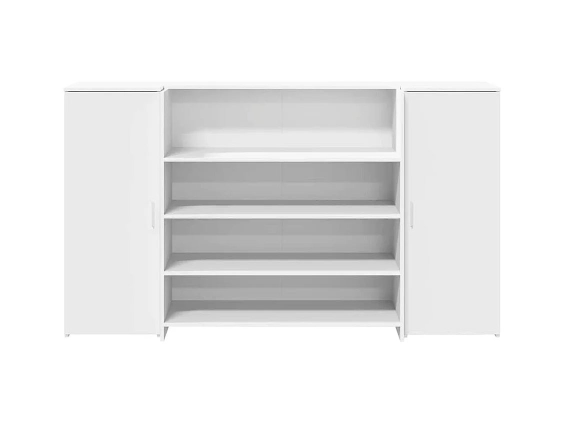 Banco reception bianco 180x50x103,5 cm in legno ingegnerizzato