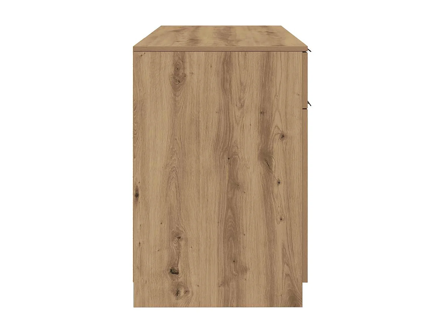 Bureau chêne artisanal 100x50x75 cm bois d'ingénierie