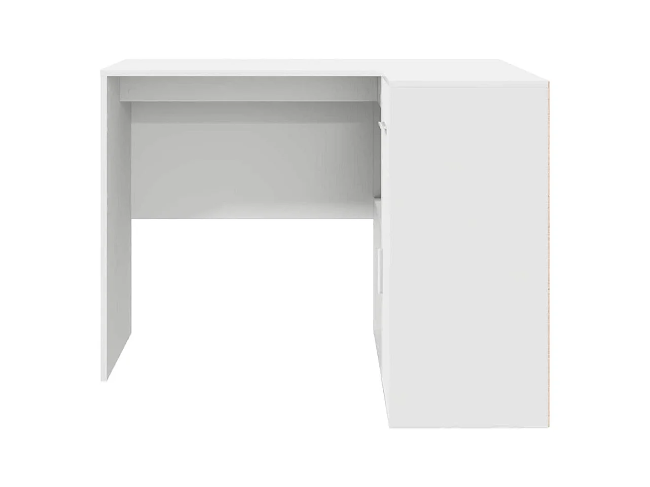 Bureau d'angle 2 pcs Blanc 102 x 50 x 75 cm Bois d'ingénierie