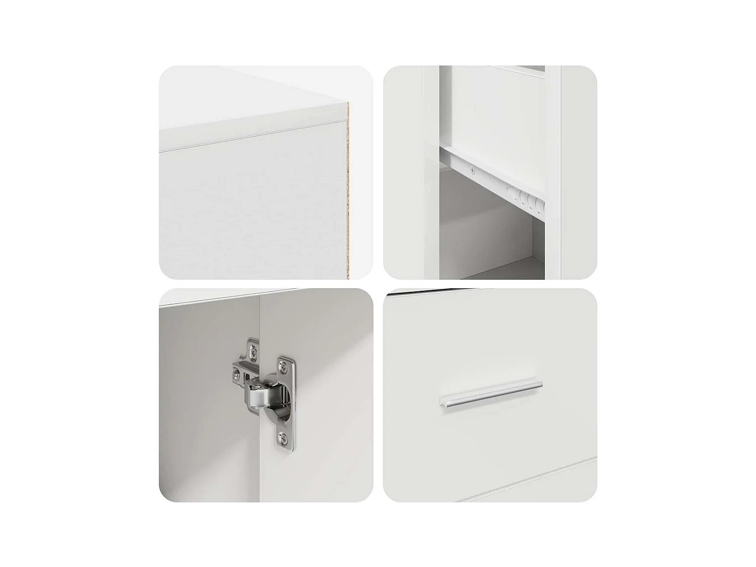 Bureau d'angle 2 pcs Blanc 102 x 50 x 75 cm Bois d'ingénierie