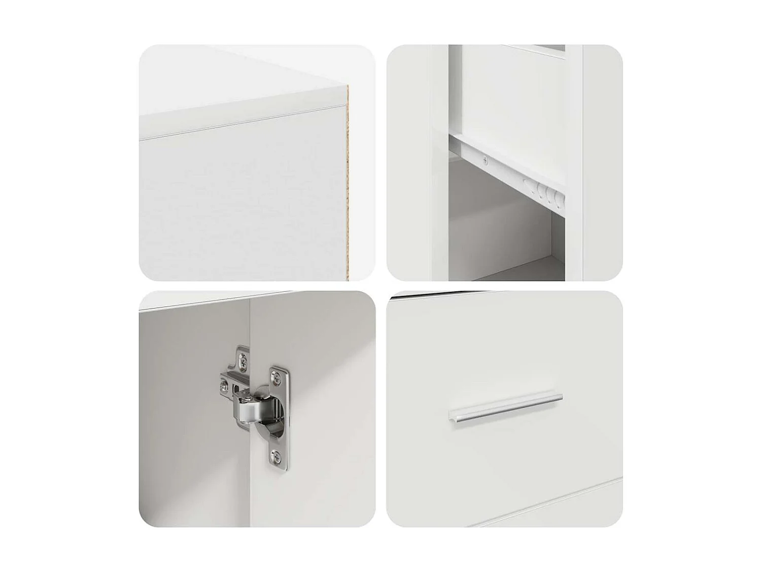 Bureau d'angle 2 pcs Blanc 102 x 50 x 75 cm Bois d'ingénierie