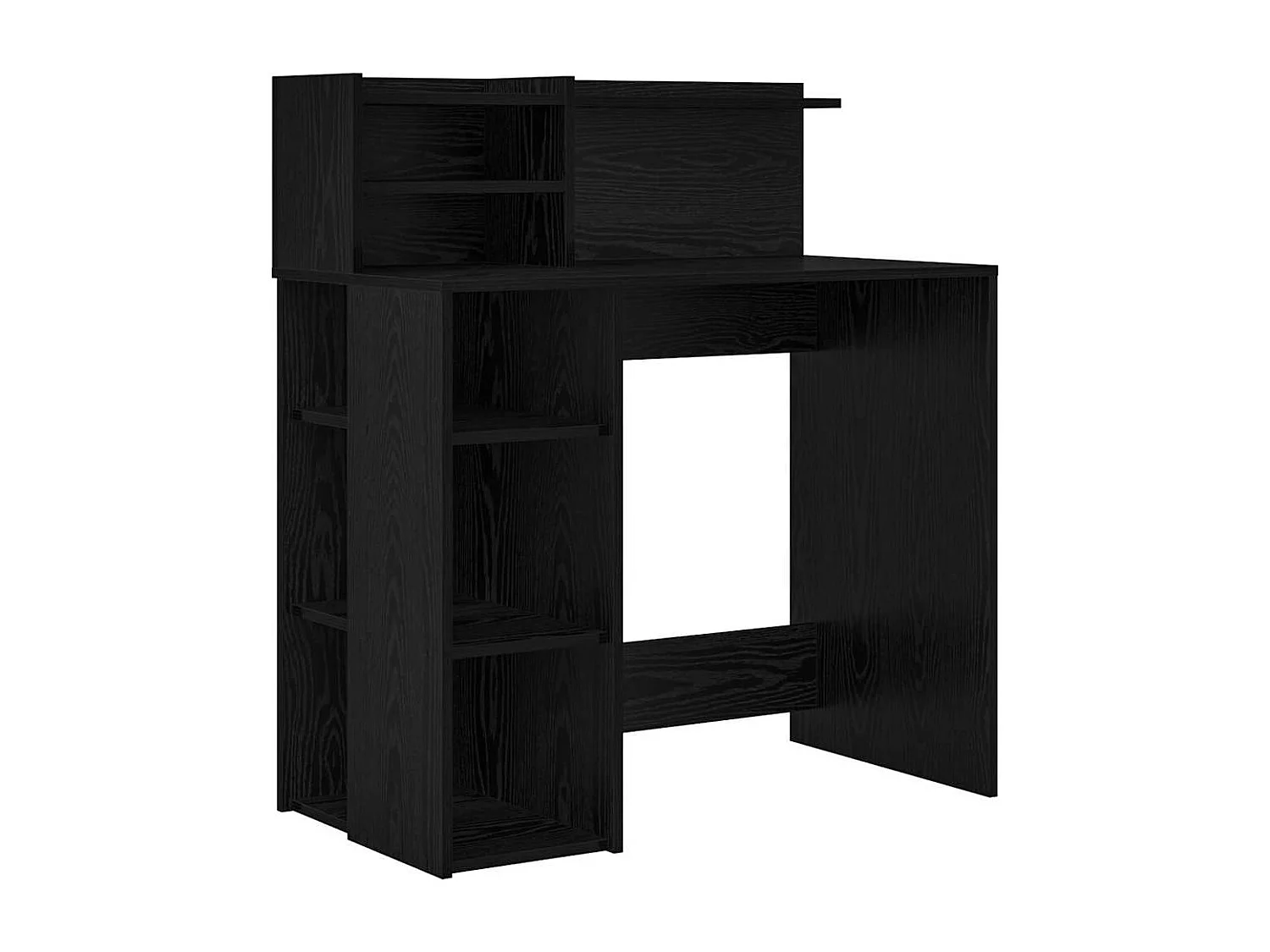 Bureau avec rangement Chêne noir 90 x 48 x 101,5 cm