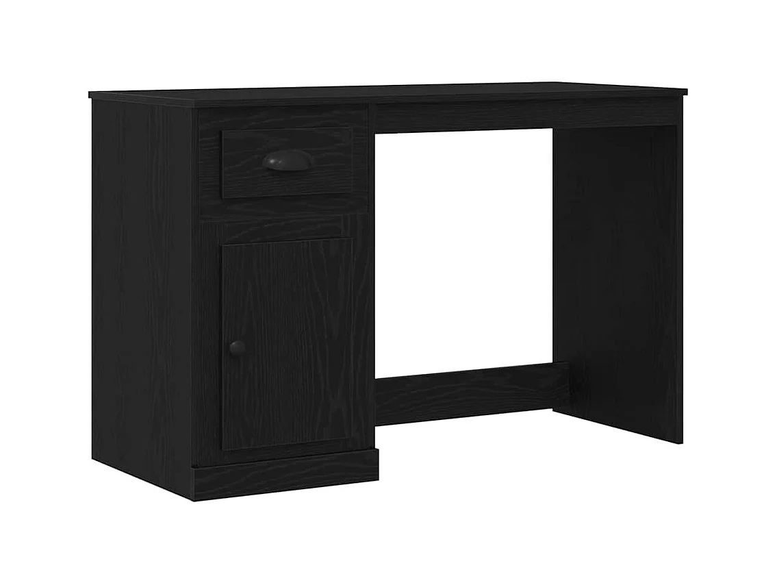 Bureau avec porte Chêne noir 50 x 115 x 75 cm Bois d'ingénierie