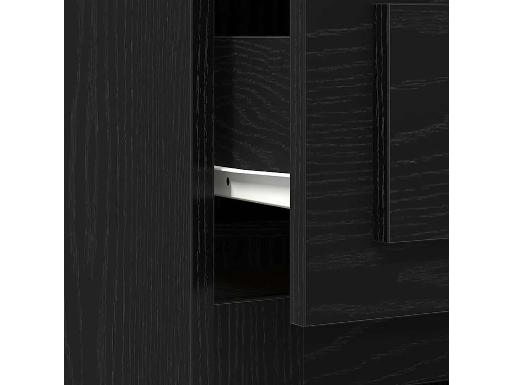 Bureau avec porte Chêne noir 50 x 115 x 75 cm Bois d'ingénierie