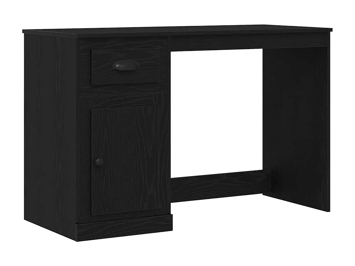Bureau avec porte Chêne noir 50 x 115 x 75 cm Bois d'ingénierie