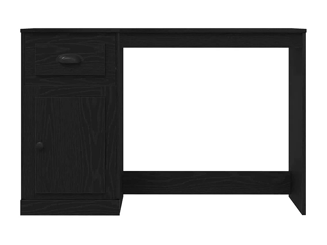 Bureau avec porte Chêne noir 50 x 115 x 75 cm Bois d'ingénierie