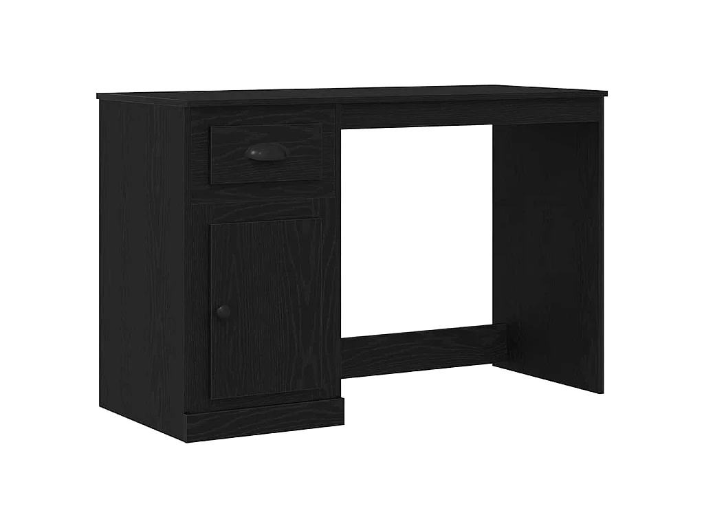 Bureau avec porte Chêne noir 50 x 115 x 75 cm Bois d'ingénierie