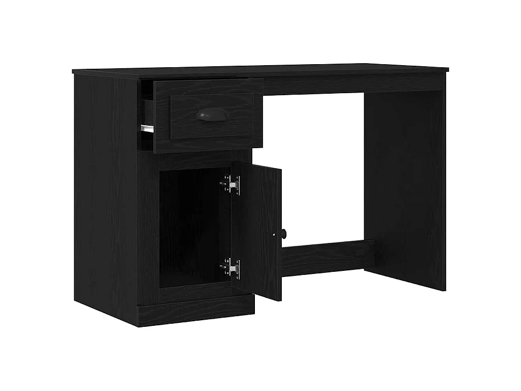 Bureau avec porte Chêne noir 50 x 115 x 75 cm Bois d'ingénierie