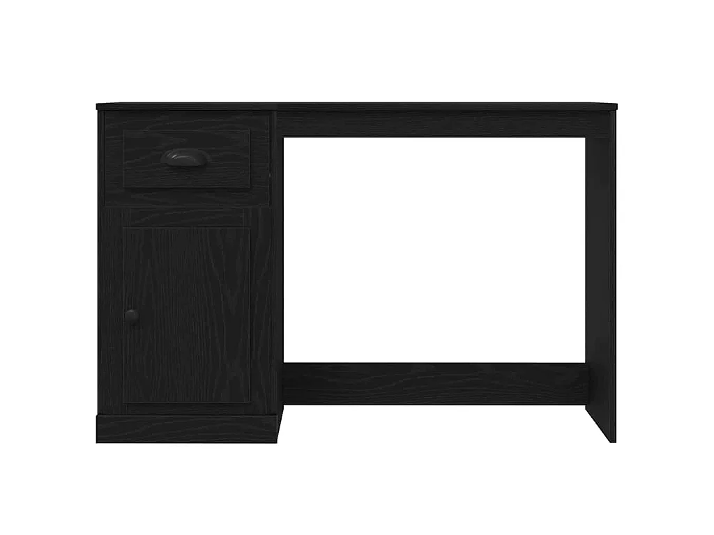 Bureau avec porte Chêne noir 50 x 115 x 75 cm Bois d'ingénierie