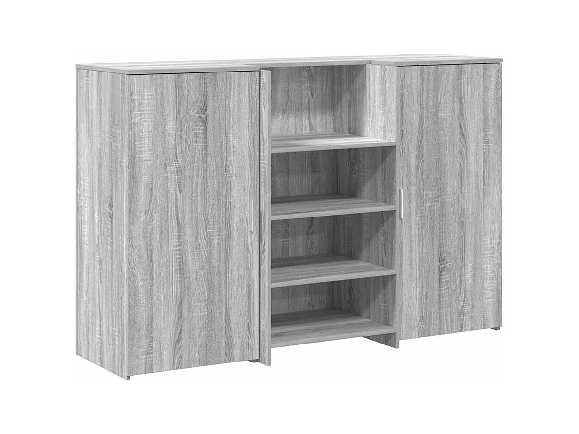 Bureau de réception sonoma gris 155x50x103,5 cm bois ingénierie