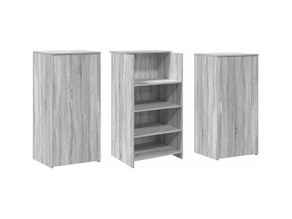 Bureau de réception sonoma gris 155x50x103,5 cm bois ingénierie