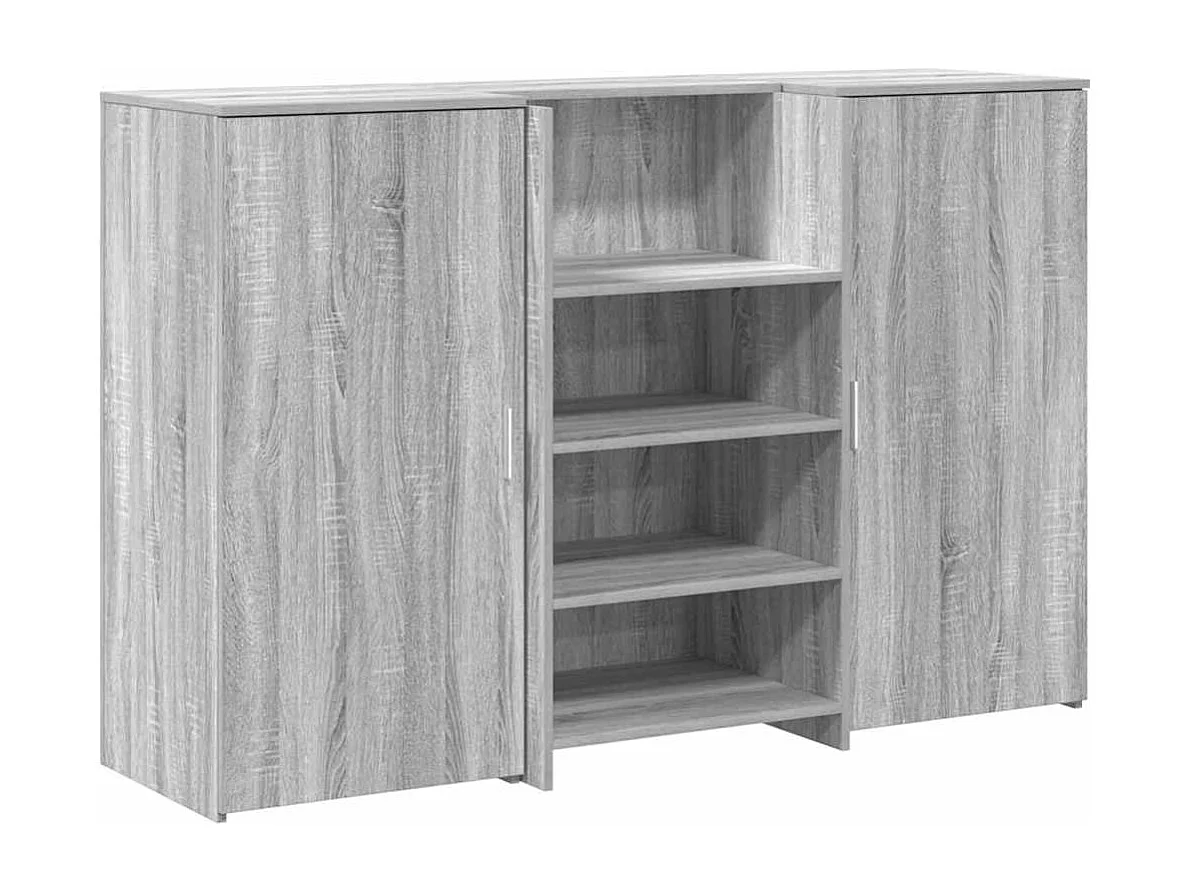 Bureau de réception sonoma gris 155x50x103,5 cm bois ingénierie