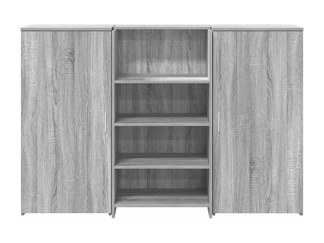 Bureau de réception sonoma gris 155x50x103,5 cm bois ingénierie