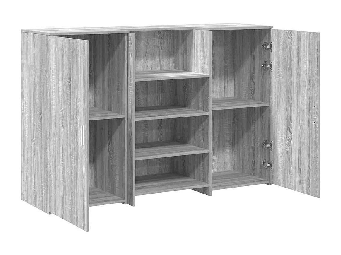 Bureau de réception sonoma gris 155x50x103,5 cm bois ingénierie