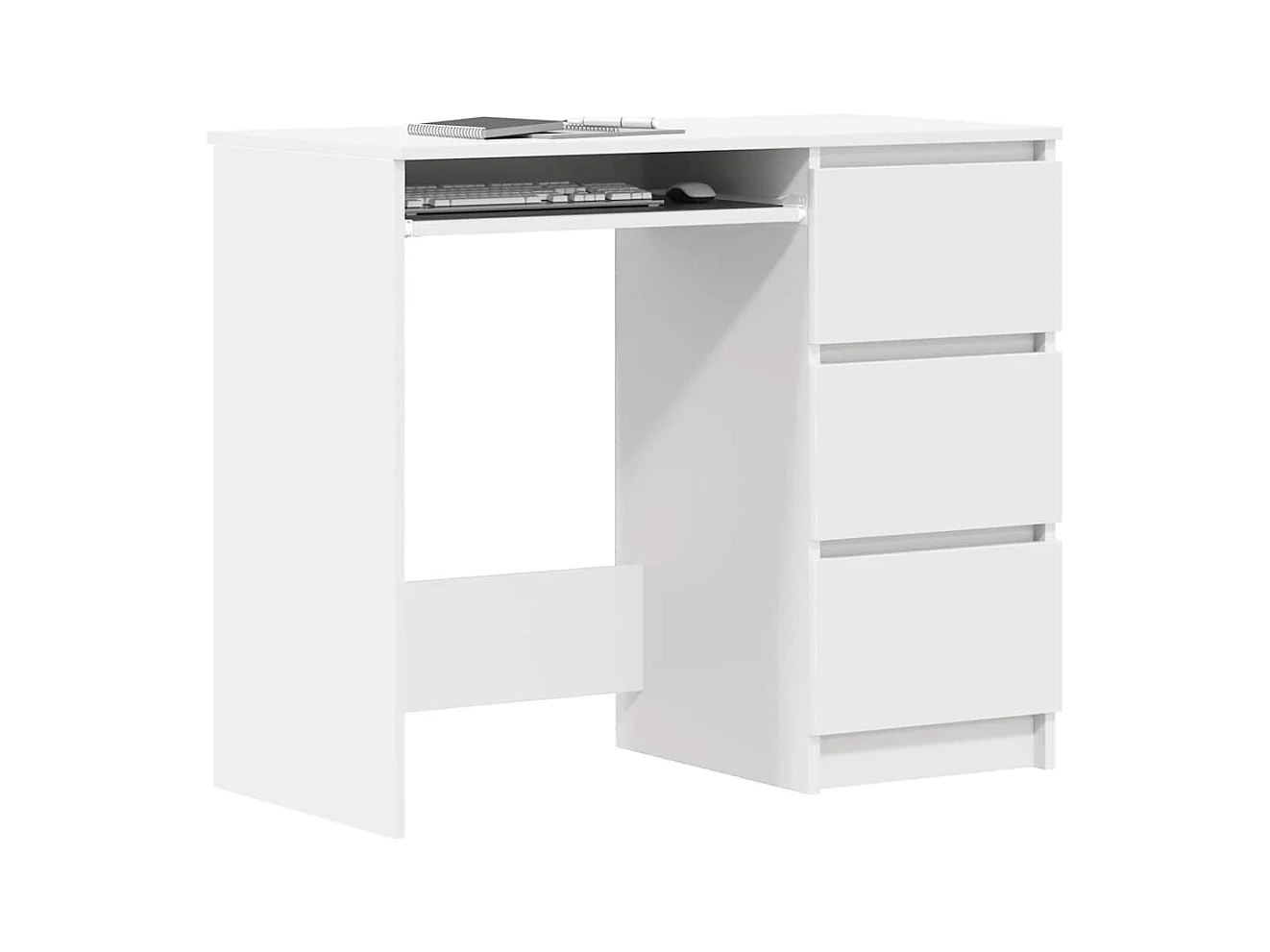 Wit bureau 90x45x76 cm bewerkt hout