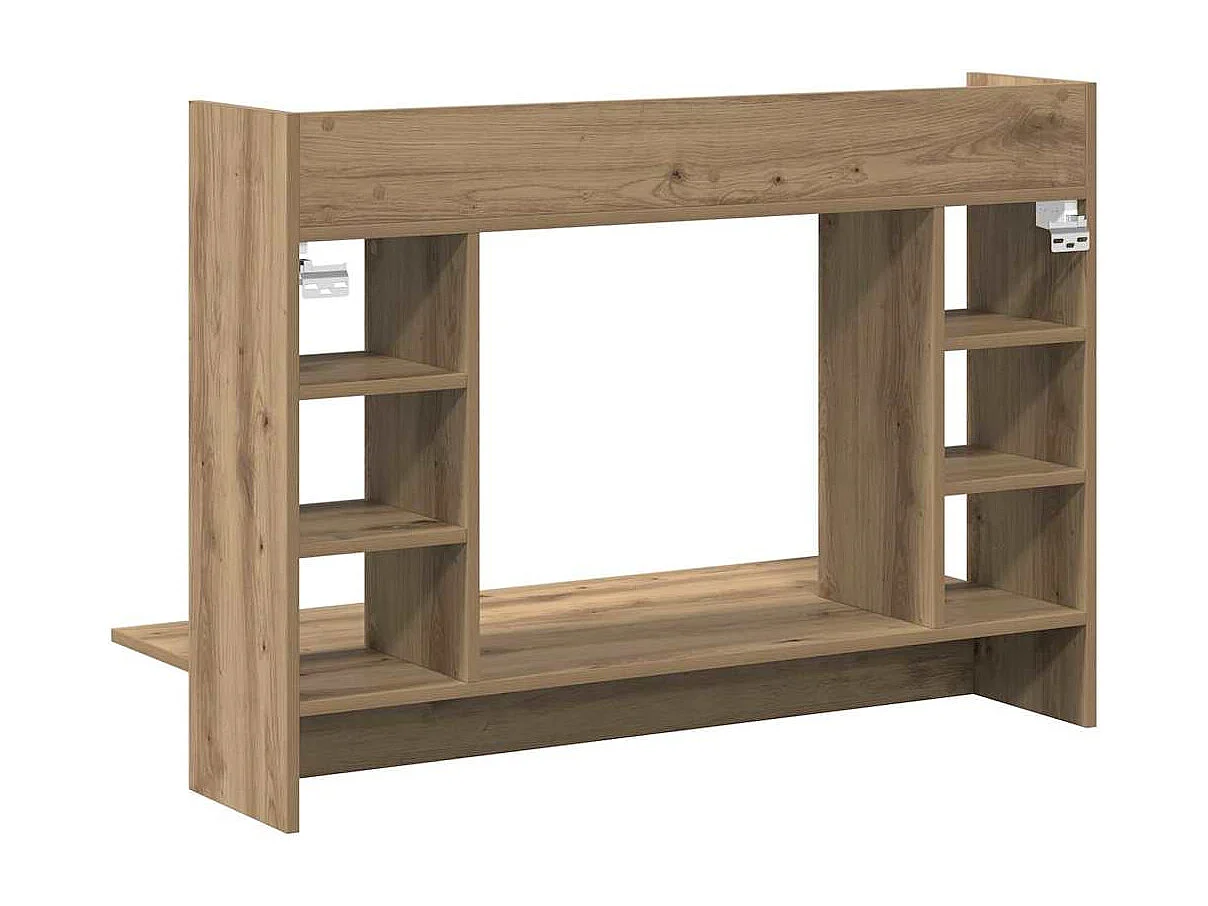 Bureau mural chêne artisanal 105 x 48 x 75 cm Bois d'ingénierie