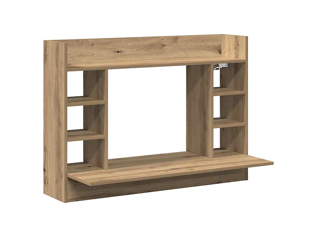 Scrivania da parete in rovere realizzata a mano 105 x 48 x 75 cm Legno ingegnerizzato
