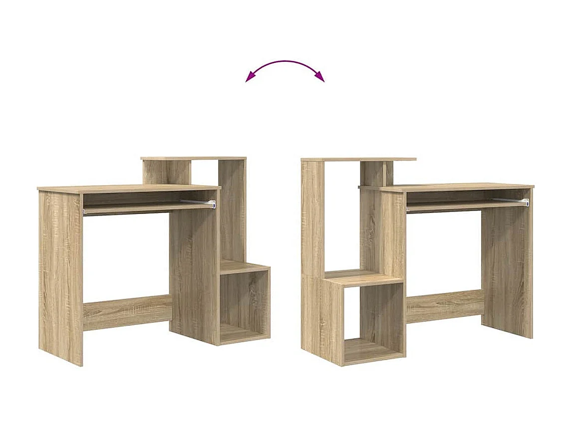 Escritorio de roble Sonoma 106 x 40 x 88,5 cm Madera de ingeniería