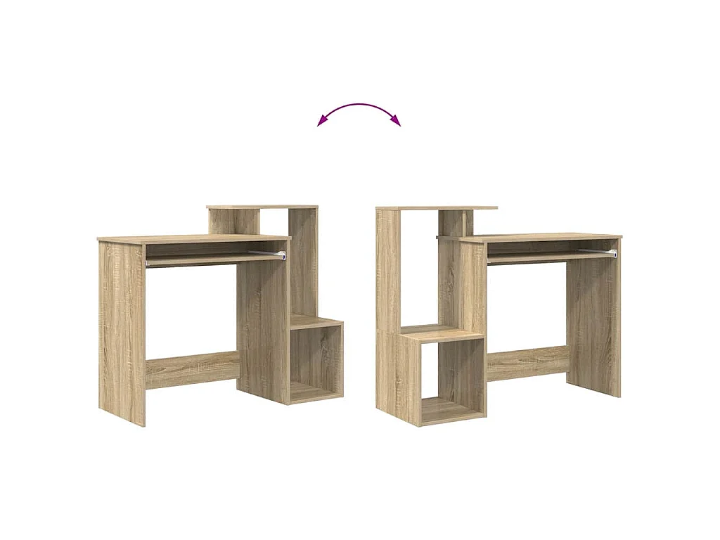 Schreibtisch aus Sonoma-Eiche, 106 x 40 x 88,5 cm, Holzwerkstoff