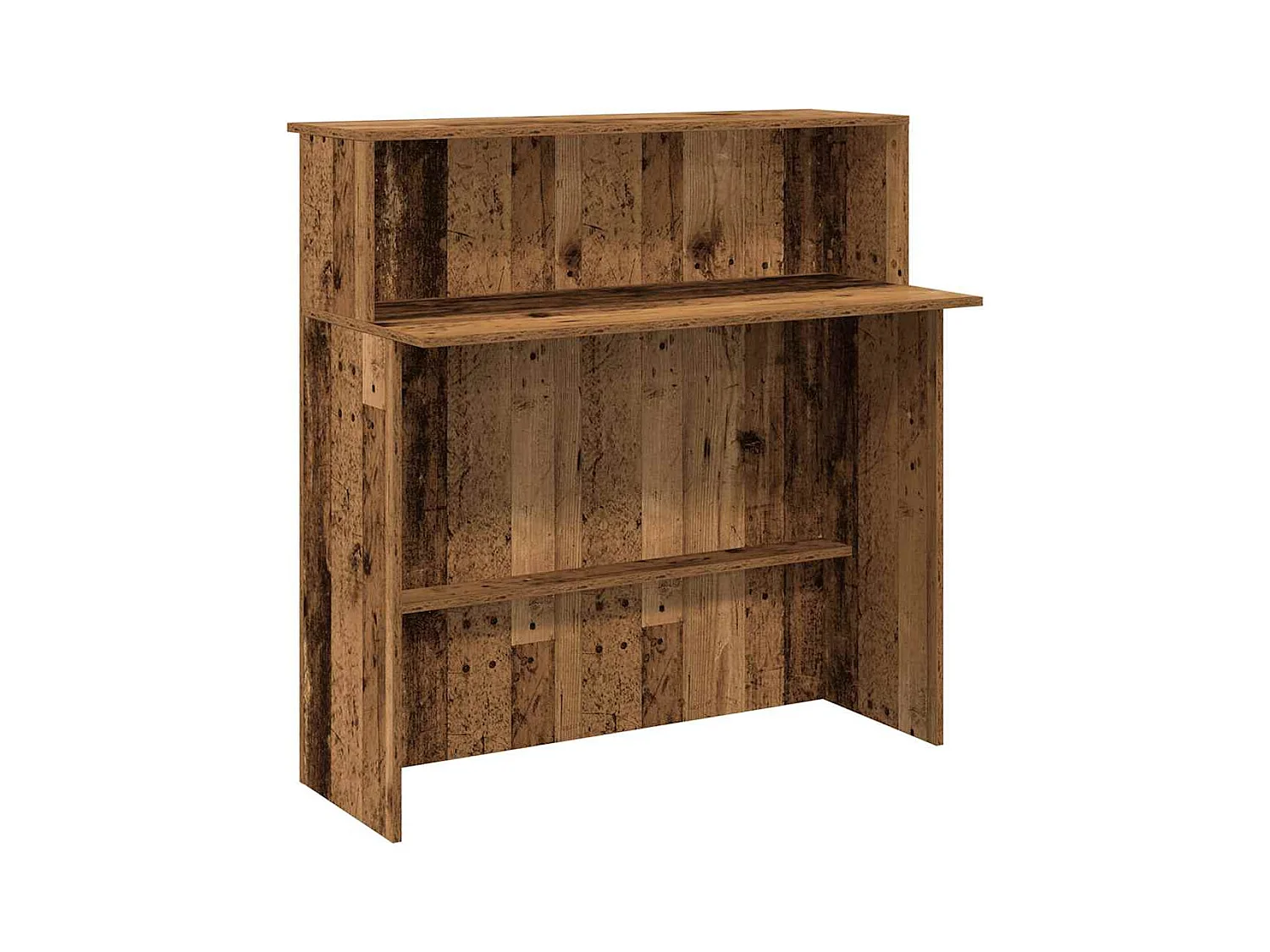 Bureau de réception vieux bois 100x50x103,5cm bois d'ingénierie