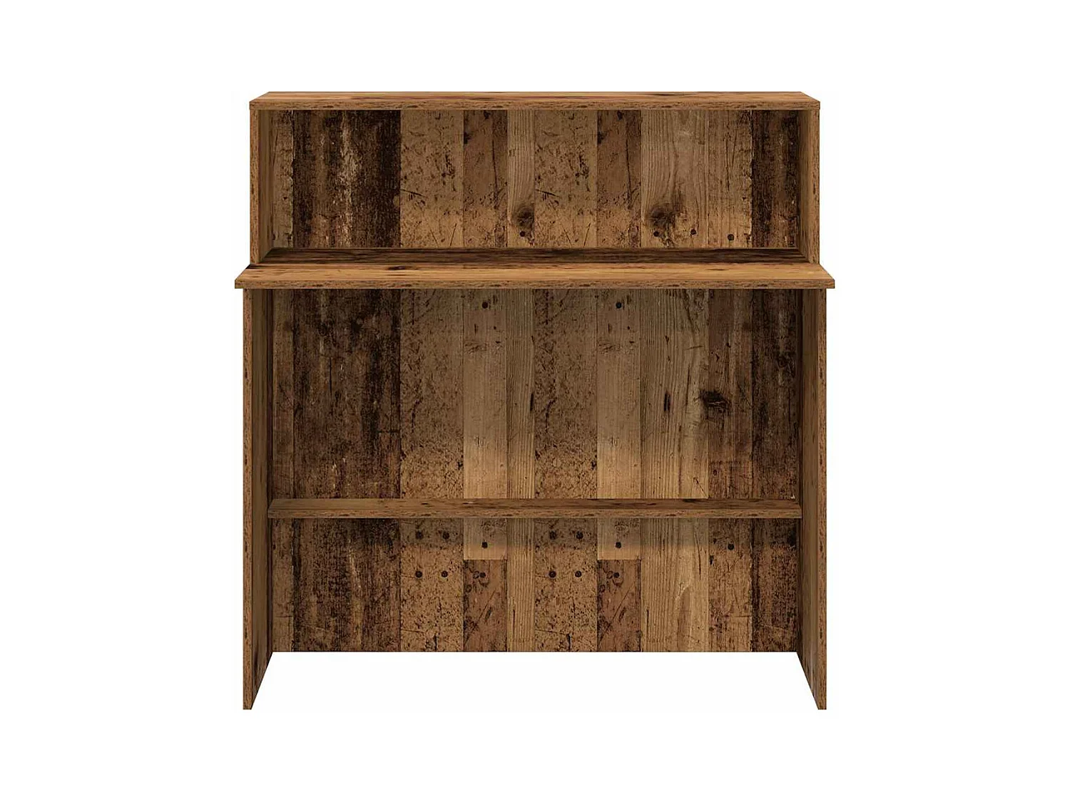 Bureau de réception vieux bois 100x50x103,5cm bois d'ingénierie