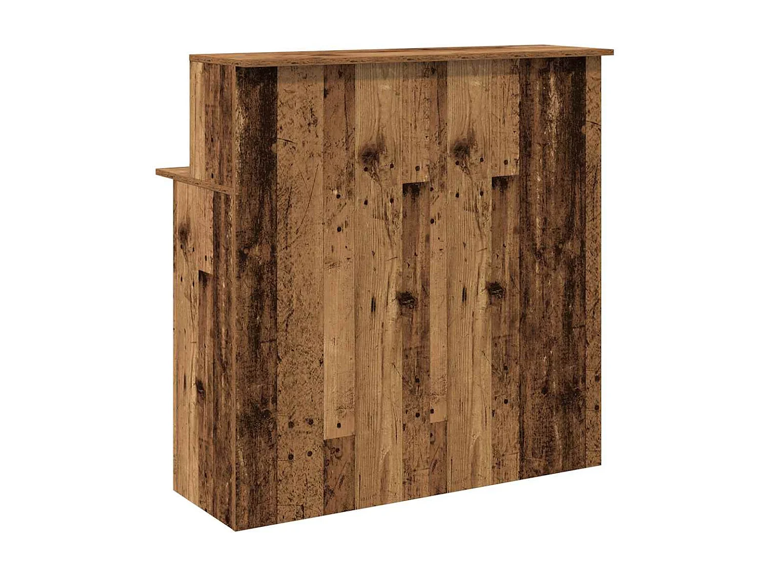 Bureau de réception vieux bois 100x50x103,5cm bois d'ingénierie
