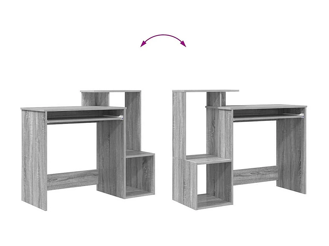 Bureau Gris Sonoma 106 x 40 x 88.5 cm Bois d'ingénierie