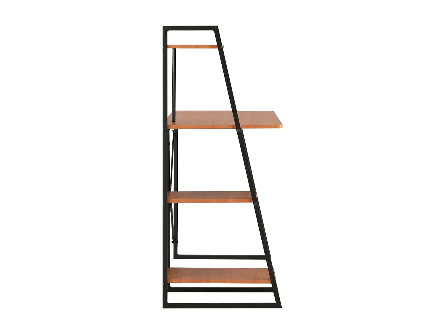 Scrivania con ripiano Nero e marrone 102x50x117 cm